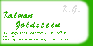 kalman goldstein business card